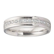 0.42ctw Round Diamond Palladium Channel Set Wedding Band
