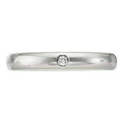 3mm Domed Palladium Diamond Bezel Band