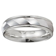 Platinum Pattern Wedding Band