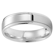 Platinum Polished Designer Wedding Band