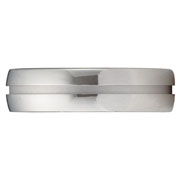 Platinum White Gold Ridge Wedding Band