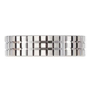 Square Grid Pattern Platinum Band