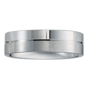 18K Satin and Polished Split Wedding Ring