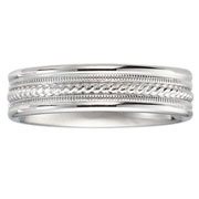 Cord and Milgrain Platinum Band