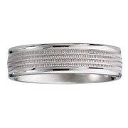 6mm Platinum Milgrain Wedding Ring