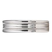 6mm Platinum Milgrain Wedding Band
