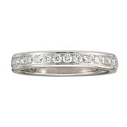 0.32ctw Platinum Channel Set Diamond Wedding Band