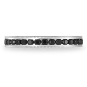Black Diamond 3mm 0.72ctw Platinum Milgrain Eternity Band