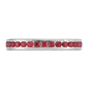 3mm Platinum Ruby Eternity Band