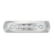 Platinum 6mm Diamond Channel Set Wedding Band