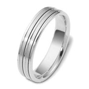 5.00 mm Double Row Platinum Wedding Band