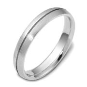 4.00 mm Platinum Split Wedding Band