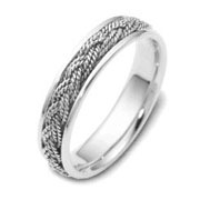 5.00 mm Platinum Double Weave Dora Wedding Band