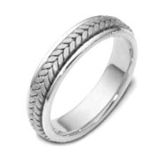 5.00 mm Platinum Wheat Weave Dora Wedding Band