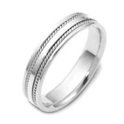 5.00 mm Platinum Cable Dora Wedding Band
