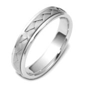 5.00 mm Platinum Woven Dora Wedding Band