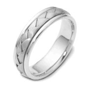 6.00 mm Platinum Woven Dora Wedding Band