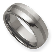 Brushed & Polished 8mm Tungsten Band