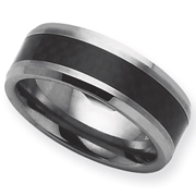 8mm Tungsten Band w/ Carbon Fibor Inlay