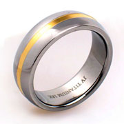 Titanium & Gold Plated Ring - Kandake