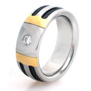 Titanium & Gold Plated Ring - Zohanbaptista