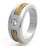 Titanium & Gold Plated Ring - Zacharia