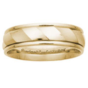 6mm 14k White Gold Mirror Benchmark Comfort Fit Band