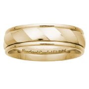 6mm 14k Yellow Gold Mirror Benchmark Comfort Fit Band