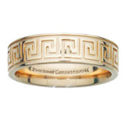 6mm Greek Key Comfort Fit Benchmark Ring