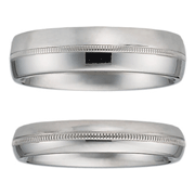 Domed Milgrain Center 14K Matching Bridal Ring Set