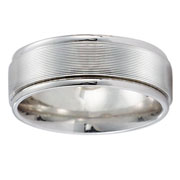 14k White Gold 8mm Designer Band
