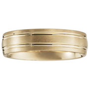 14k Double Channel Yellow Gold Band