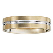 14k Two Tone Channel Wedding Ring