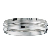 6mm 14k White Gold Designer Band