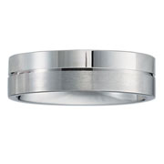 14k Satin and Polished Split Wedding Ring