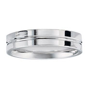 14k White Gold Split Wedding Band