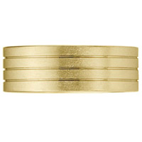 4 Row 14k Yellow Gold Textured Wedding Band