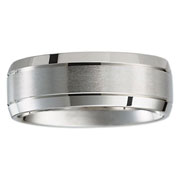 14k Polished and Satin Designer Band