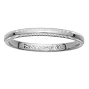 Platinum 2mm Milgrain Benchmark Wedding Ring