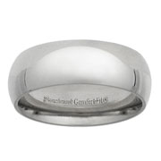 8mm Plain Palladium Ring