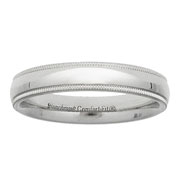 4mm Milgrain Palladium Band