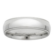 5mm Milgrain Palladium Wedding Band