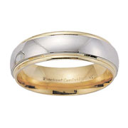 6mm Two Tone Edge Benchmark Comfort Fit Band