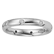 3mm Benchmark 14kt White Gold Diamond Eternity Comfort Fit Band