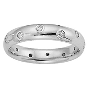 4mm 14kt White Gold Eternity Benchmark Comfort Fit Ring