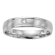 4mm Benchmark Diamond Comfort Fit 14k White Gold Satin Band