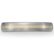 4mm 18K Yellow Gold Inlay Titanium Wedding Band by Benchmark