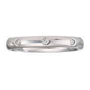 14K White Gold 3mm Diamond Eternity Band