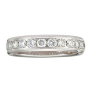 4mm 0.72ctw Round Diamond 14K White Gold Wedding Band