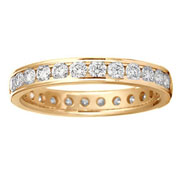 3mm 1.10ctw 14K Yellow Gold Channel Diamond Eternity Band
